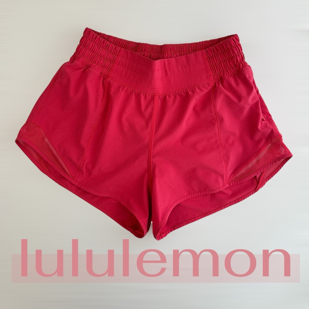 Lululemon Athletica hotty hot lined Athletic Shorts 2.5” hot pink